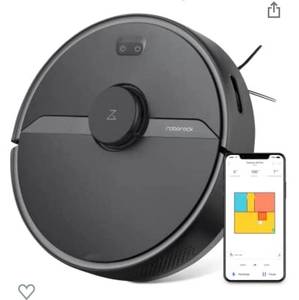 lot 3140 image: Roborock S6 Pure Robot Vacuum and Mop, Multi-Floor Mapping, Lidar Navigation, No-go Zones, Selective Room Cleaning, 2000Pa Suction Robotic Vacuum Cleaner, Wi-Fi Connected, Alexa Voice Control (Black)