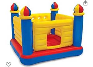 lot 3143 image: Intex Jump O Lene Castle Inflatable Bouncer, for Ages 3-6