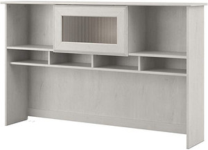 lot 3154 image: Bush Furniture Cabot Hutch, 48W x 24D, Linen White Oak