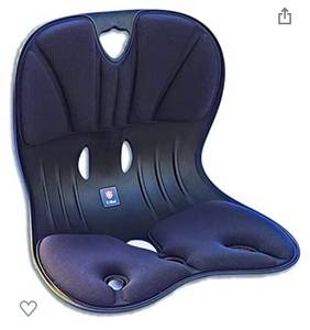 lot 3170 image: K-Med Leverage-Bracing Chair Back Brace, Posture Corrector, Lumbar Support, Back Support for Students, Office Workers, Patients. Relieves Pain in Lumbar, Back (Medium Width 14.96 inches, Black)