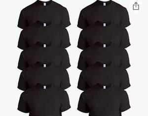 lot 3171 image: Gildan Mens Heavy Cotton T-Shirt - pack of 9 - size small