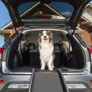 lot 3176 image: PetSafe Happy Ride UltraLite Bi-Fold Pet Ramp for Dogs and Cats, 62 in, Portable, Lightweight