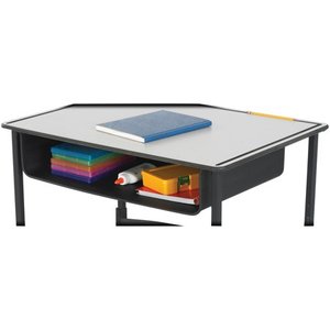 lot 3183 image: Safco, AlphaBetter Adjustable-Height Desk Book Box, 1 Each, Black Powder Coat