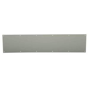 lot 3206 image: Schlage 515010 Satin Stainless-Steel Commercial Kick Plate, 8 x 34