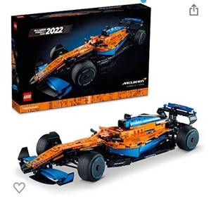 lot 3225 image: LEGO Technic McLaren Formula 1 Race Car 42141 Model Building Kit for Adults Build a Replica Model of The 2022 McLaren Formula 1 Race Car (1,432 Pieces)