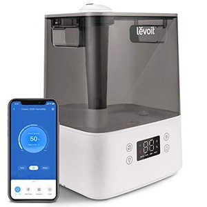 lot 3230 image: LEVOIT Cool Mist Humidifiers for Bedroom, 6L Smart WiFi Top Fill Ultrasonic Air Vaporizer for Large Room, Works with Alexa, Gray