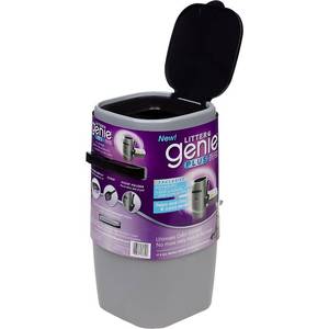lot 3236 image: Litter Genie Plus Cat Litter Disposal System For Ultimate Odor Control, Silver