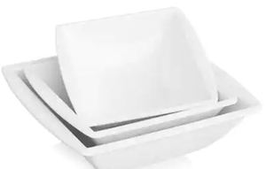 lot 3100 image: MALACASA Flora 3-Piece Bowls 20 35 60 Oz.
