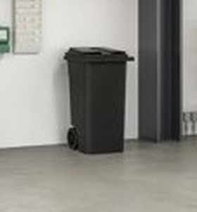 lot 6286 image: Safco Products Plastic Step-On Touchless Trash Can