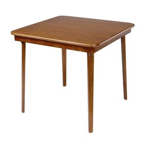 lot 6304 image: Hardwood Classic Straight Edge Folding Card Table