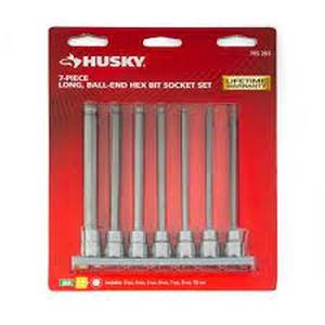 lot 6244 image: Husky METRIC Long Ball End Bit Socket Set