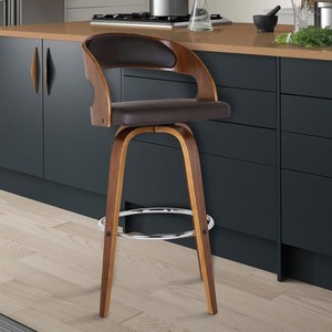 lot 6288 image: Armen Living PU Leather Shelly Barstool