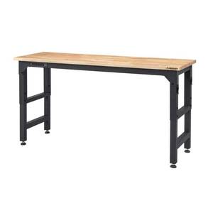 lot 9855 image: Husky Adjustable Solid Wood Top Workbench