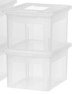 lot 9886 image: IRIS Dual Purpose Letter &amp Legal Size File Boxes (2 COUNT)