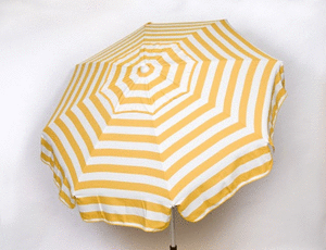 lot 9889 image: DestinationGear Italian Acrylic Striped Umbrella
