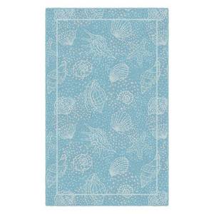 lot 9895 image: Brumlow Mills Seas the Day Seashells Beach Printed Area Rug