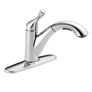 lot 9908 image: Delta Grant Single-Handle Pull-Out Kitchen Faucet