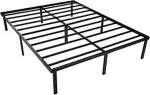 lot 9857 image: Basics Heavy-Duty Nonslip Bed Frame w Steel Slats (Full Size)