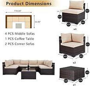 lot 9874 image: Upha Patio Watcher Patio Furniture Set
