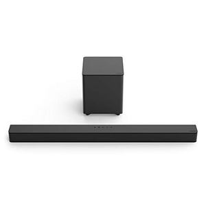 lot 10333 image: VIZIO V-Series 2.1 Home Theater Sound Bar with DTS VirtualX, Wireless Subwoofer, Bluetooth, Retails $188