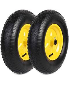 lot 10366 image: 2-Pack) AR-PRO 4.804.00-8 Tire and Wheel Set - 58 Sintered iron bushings and 3 Hub, Universal Replacement Utility Equipment Tubed Tire and Wheel