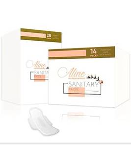 lot 10433 image: Aline Feminine Care Sanitary Overnight Pads with Wings- Flexible Period Pads