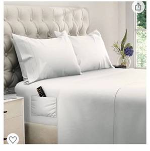 lot 10434 image: DREAMCARE Deep Pocket Sheets Microfiber Sheets Bed Sheets Set 4 Piece Bedding Sets California King