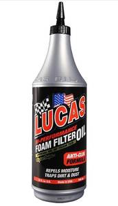 lot 10466 image: Lucas Oil High Performance Foam Filter Oil - 1qt.