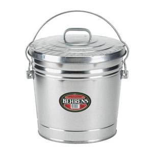 lot 10481 image: Behrens 6-Gallon Galvanized Steel Locking Lid Storage Can
