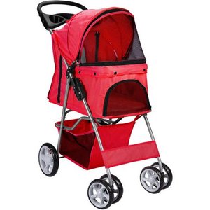 lot 10482 image: Paws & Pals Folding Pet Stroller, Red