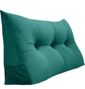 lot 10486 image: Triangular Reading Bed Rest Pillow Large Bolster Cushion Headboard Backrest Wedge