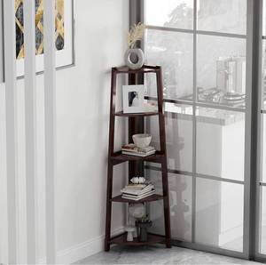 lot 10489 image: 5 Tier Corner Shelf White