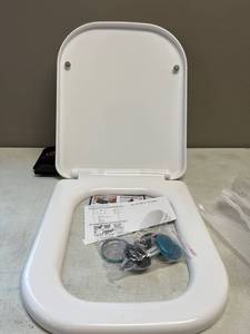 lot 10394 image: yidexin Toilet Seats, Rounded Square 04d-Pp Material (Width 360 Length 43-46) Toilet Seat Thickened Household Toilet Seat Cover