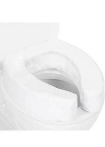 lot 10410 image: Vive Toilet Seat Riser Cushion - Raised Donut, for Elongated & Standard, Bathroom Safety Portable Padded Elevated Raiser Attachment.