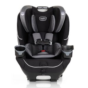 lot 10416 image: Evenflo EveryFit High Back Convertible Car Seat High-back Booster Car Seat Infant Car Seat, Black. Retails $209