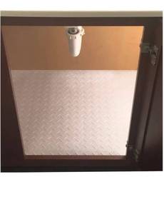 lot 10511 image: Resilia Premium Under The Sink Mat- Large Universal Size, Cut to Fit Cabinets, Shelf & Drawer Liners, Thick Plastic Diamond Plate Surface, 24 x 48 inches, Pure White