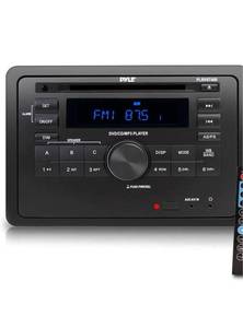 lot 10524 image: Pyle Double DIN In Dash Car Stereo Head Unit - Wall Mount RV Audio Video Receiver System with Radio, Bluetooth, CD DVD Player, MP3, USB - Power and Wiring Harness - PLRVST400