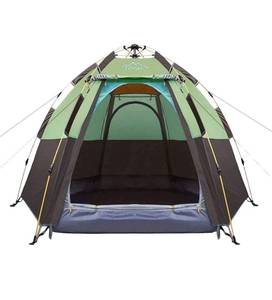 lot 10533 image: Toogh 3-4 Person Camping Tent 60 Seconds Set Up Tent Waterproof Pop Up Hexagon Outdoor Sports Tent Camping Sun Shelters, Instant Cabin Tent, Advanced Venting Design, Provide Top Rainfly