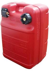 lot 10541 image: Portable Boat Fuel Tank 24L 6 Gallon Marine Outboard Motor Fuel Tank wConnector. Retails $125
