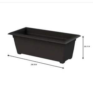 lot 8880 image: bloem living 27 dayton black window box (set of 2)