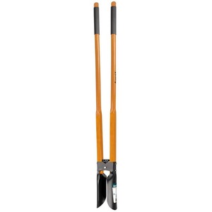 lot 8882 image: Anvil 47 in. L Wood Handle Steel Post Hole Digger