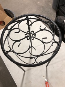 lot 8896 image: 12 in. x 21 in. Metal Plant Stand