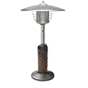 lot 8956 image: Hampton Bay 11,000 BTU Powder Coated Bronze Tabletop Propane Patio Heater - nothing seems damaged but might be missing a screw or two