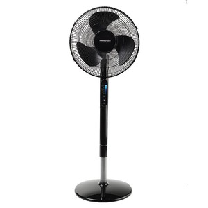 lot 8959 image: Honeywell - Advanced QuietSet 16 Pedestal Fan - Black