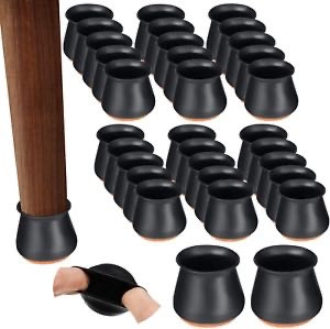 lot 8976 image: Chair Leg Floor Protectors Caps Socks Ruby Sliders Soft Silicone Table, 32 PACK