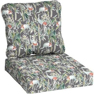 lot 8982 image: Hampton Bay 24 in. x 22 in. 2-Piece Gray Crane Deep Seating Outdoor Lounge Chair Cushion
