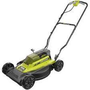 lot 8934 image: RYOBI RY401100-Y 18 in. 40-Volt 2-in-1 Lithium-Ion Cordless Battery Walk Behind Push Mower 4.0  No Battery