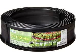 lot 100908 image: Suncast 20 ft. Plastic Landscape Edging Roll for Garden, Flower Beds, and Lawn, Black
