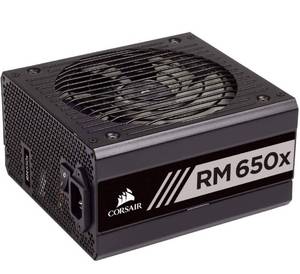 lot 100909 image: Corsair RMX Series (2018), RM650x, 650 Watt, 80 Gold Certified, Fully Modular Power Supply