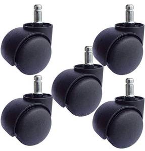lot 100916 image: AccessBuy Office Chair Caster Wheel 2 Inch Universal Standard Size Computer Gaming Chair Caster Wheels Replacement Set of 5 (Black)